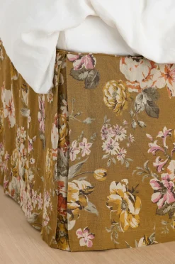 Ellos Sengekapper>Home Sengekappe Candice Rose i vasket linned 60 cm Olivengrøn