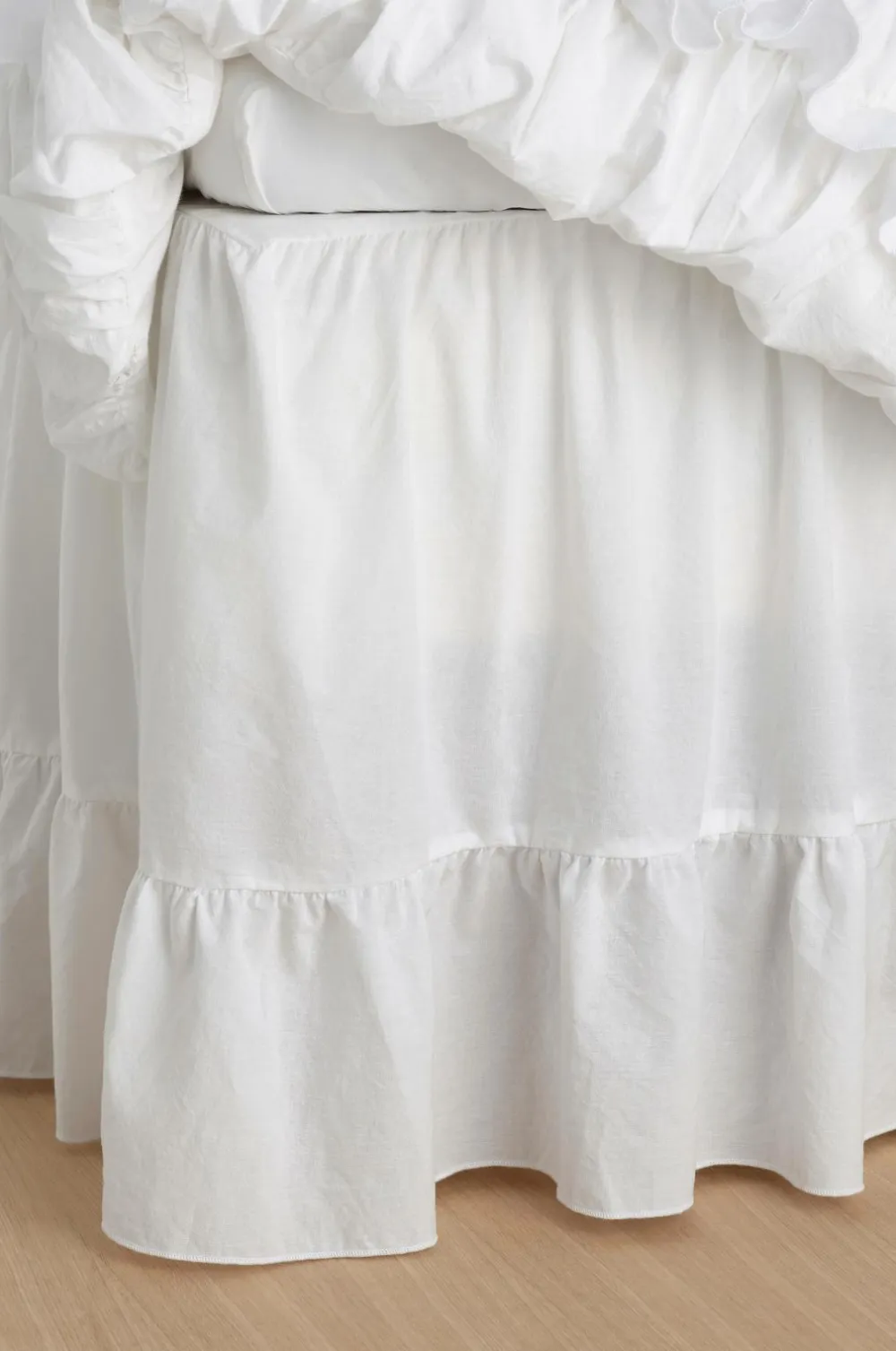 Ellos Home Sengekappe Juliette Giant i vasket bomuld 60 cm Hvid Discount