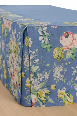 Ellos Home Sengekappe Candice Rose i vasket linned 52 cm Himmelblå Online