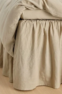 Ellos Sengekapper>Home Sengekappe Elly Frilled i genanvendt halvlinned Linen beige