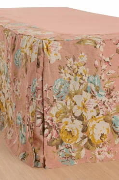 Ellos Home Sengekappe Candice Rose i vasket linned 52 cm Brunrosa Hot