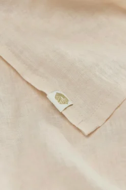 Ellos Home Sengekappe Elly Frilled i genanvendt halvlinned Cremet hvid