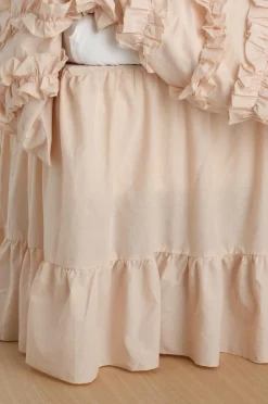 Ellos Home Sengekappe Juliette Giant i vasket bomuld 60 cm Lys hot pink Discount