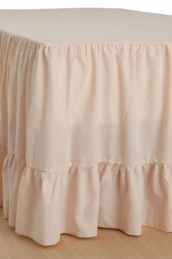 Ellos Home Sengekappe Juliette Giant i vasket bomuld 60 cm Lys hot pink Discount