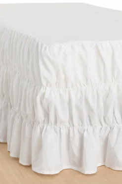 Ellos Home Sengekappe Juliette Elastic i økologisk bomuld 60 cm Hvid Clearance