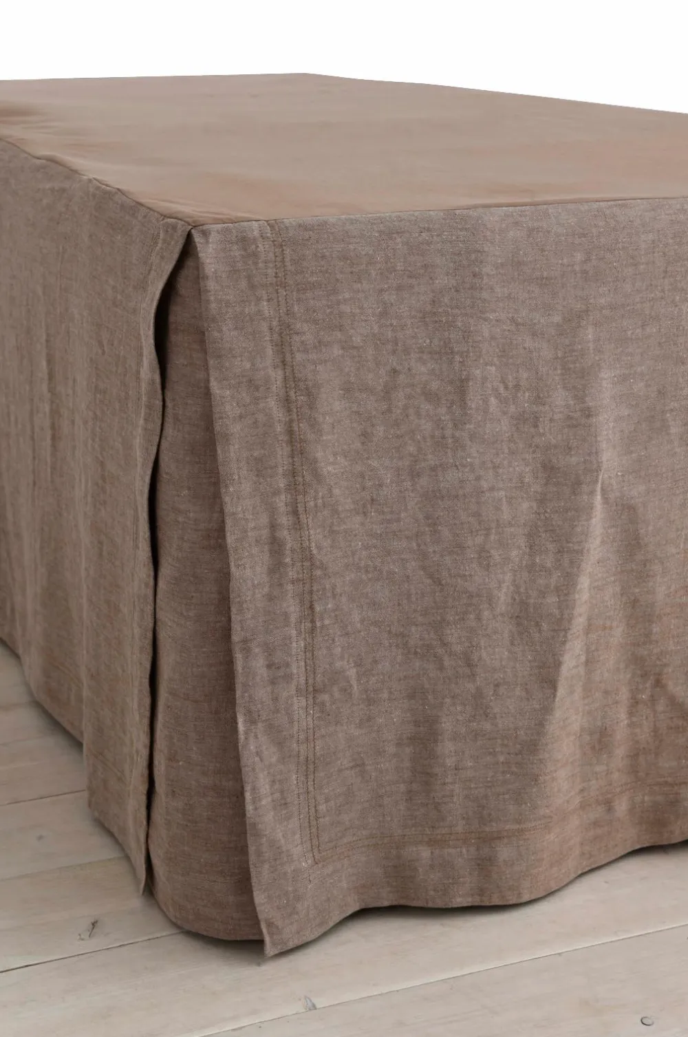 Ellos Sengekapper>Home Sengekappe Elmira i vasket hør 60 cm Kanelbrun/hørfarvet