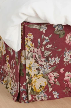 Ellos Sengekapper>Home Sengekappe Candice Rose i vasket linned 60 cm Bourgogne