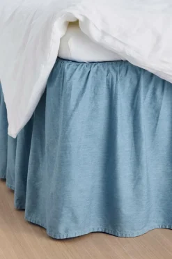 Ellos Sengekapper>Home Sengekappe Denim Frilled 52 cm Lyseblå