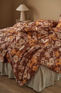 Ellos Home Sengesæt Avery Flower i bomuldspercale 2 eller 3 stykker Bourgogne Online