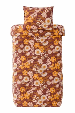 Ellos Home Sengesæt Avery Flower i bomuldspercale 2 eller 3 stykker Bourgogne Online