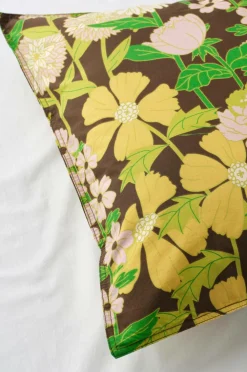 Ellos Home Sengesæt Avery Flower i bomuldspercale 2 eller 3 stykker Brun Best