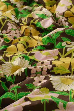 Ellos Home Sengesæt Avery Flower i bomuldspercale 2 eller 3 stykker Brun Best