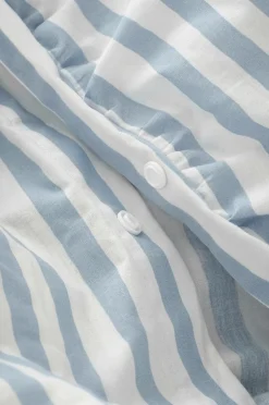 Ellos Home Sengesæt Avery Elastic i bomuldspercale 2 eller 3 stykker Lyseblå stribet Online