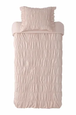 Ellos Home Sengesæt Avery Elastic i bomuldspercale 2 eller 3 stykker Lys abrikosrosa Sale