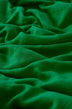 Ellos Home Sengesæt Candice i vasket hør - 2 eller 3 dele Ærtegrøn Discount