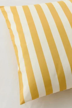 Ellos Home Sengesæt Crystal Stripe i bomuldspercale 2 eller 3 stykker Gul Best