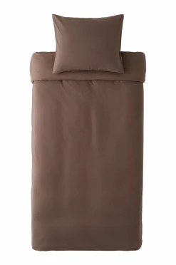 Ellos Home Sengesæt Cleo i bomuldstwill 2 eller 3 stykker Gråbrun Discount