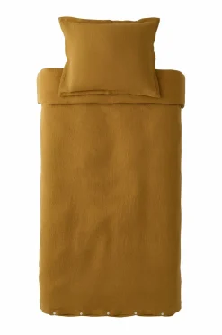 Ellos Home Sengesæt Candela i muslin, 2 eller 3 dele Brungul Hot