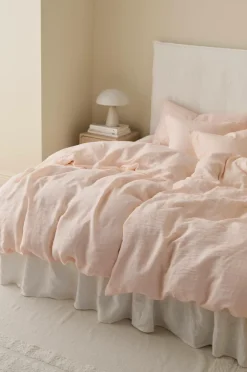 Ellos Dynebetræk|Sengesæt>Home Sengesæt Candice i vasket hør - 2 eller 3 dele Lys rosa