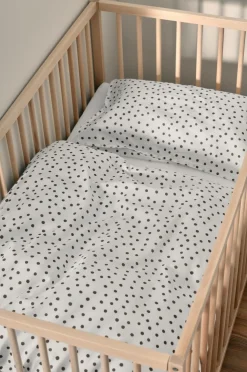 Ellos Home Sengesæt Coffee Stain til tremmeseng 100x130 cm, 2 dele Brun New