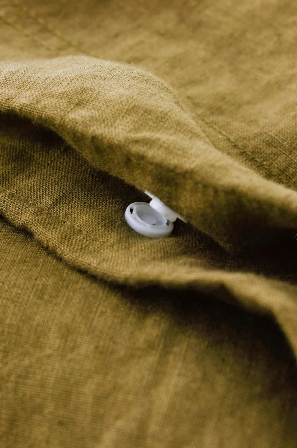 Ellos Dynebetræk|Sengesæt>Home Sengesæt Candice i vasket hør - 2 eller 3 dele Bronzegrøn