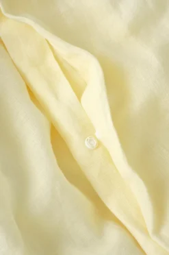 Ellos Home Sengesæt Candice i vasket hør - 2 eller 3 dele Pastelgul Best