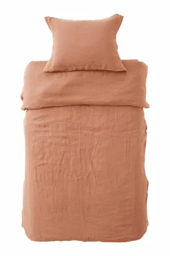 Ellos Home Sengesæt Candice i vasket hør - 2 eller 3 dele Brunrosa Best
