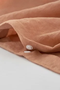 Ellos Home Sengesæt Candice i vasket hør - 2 eller 3 dele Brunrosa Best