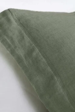 Ellos Home Sengesæt Candice i vasket hør - 2 eller 3 dele Kakigrøn New