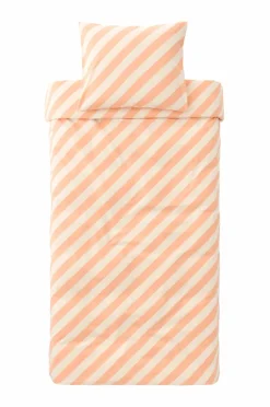 Ellos Dynebetræk|Sengesæt>Home Sengesæt Diagonal Stripe i bomuld 2 dele Aprikos