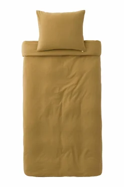 Ellos Home Sengesæt Elly i genanvendt halvlinned 2 eller 3 stykker Olivengrøn