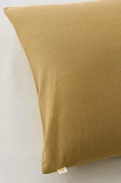 Ellos Home Sengesæt Elly i genanvendt halvlinned 2 eller 3 stykker Olivengrøn