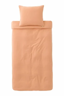 Ellos Dynebetræk|Sengesæt>Home Sengesæt Elly i genanvendt halvlinned 2 eller 3 stykker Mørk abrikos