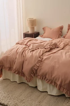 Ellos Dynebetræk|Sengesæt>Home Sengesæt Gloria i bomuldssatin 2 eller 3 stykker Nougatrosa