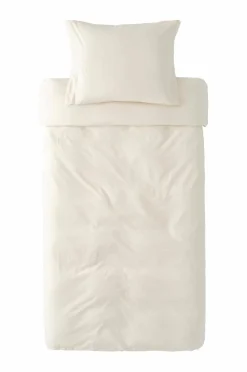 Ellos Dynebetræk|Sengesæt>Home Sengesæt Juliette af økologisk bomuld - 2 eller 3 dele Cremehvid