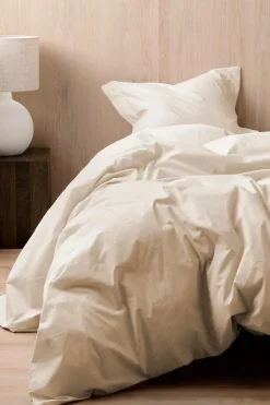 Ellos Dynebetræk|Sengesæt>Home Sengesæt Juliette af økologisk bomuld - 2 eller 3 dele Lys beige