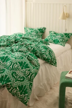 Ellos Home Sengesæt Juliett Medallion i bomuld 2 eller 3 stykker Ærtegrøn Discount