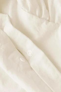 Ellos Home Sengesæt Juliett Giant Frill i vasket bomuld 2 dele Cremehvid Sale
