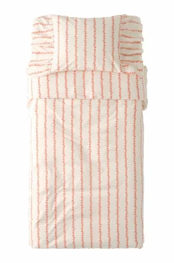 Ellos Home Sengesæt Juliette Garland Giant Frill i bomuld 2 dele Abrikosrosa/creme Online