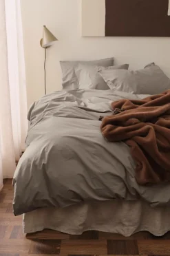 Ellos Home Sengesæt Luca i bomuldspercale 2 eller 3 stykker Lys gråbrun Online