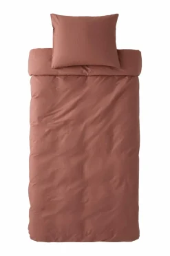 Ellos Dynebetræk|Sengesæt>Home Sengesæt Luca i bomuldspercale 2 eller 3 stykker Cognacsröd