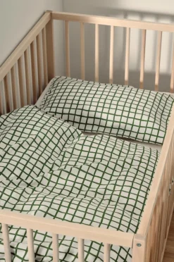 Ellos Home Sengesæt Lullaby til tremmeseng 100x130 cm, 2 dele Lys rosa/grøn