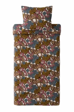 Ellos Dynebetræk|Sengesæt>Home Sengesæt Milly Tiger i vasket bomuld 2 eller 3 stykker Beige