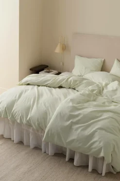Ellos Home Sengesæt Milly i bomuld 2 eller 3 stykker Lys avocadogrøn Hot