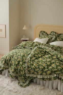 Ellos Home Sengesæt Milly Flower i bomuld 2 dele Grøn Online