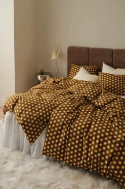 Ellos Dynebetræk|Sengesæt>Home Sengesæt Milly Sun i bomuld 2 eller 3 stykker Brun