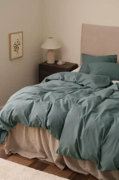 Ellos Dynebetræk|Sengesæt>Home Sengesæt Rania i vintagevasket bomuld Balsamgreen
