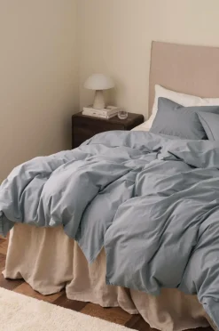 Ellos Home Sengesæt Rania i vintagevasket bomuld Light grey (Cool grey) New