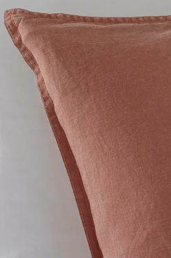 Ellos Home Sengesæt Rania i vintagevasket bomuld Rustpink