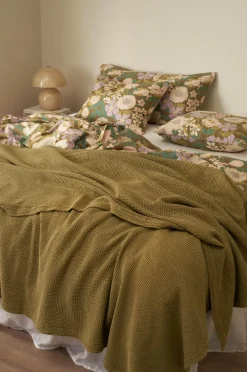 Ellos Sengetæpper>Home Sengetæppe Britt Gulgrøn